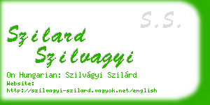 szilard szilvagyi business card