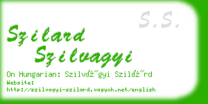 szilard szilvagyi business card